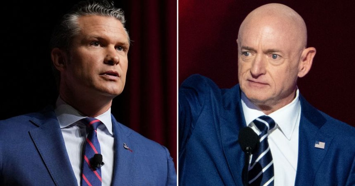 Senator Mark Kelly and Defense Secretary Pete Hegseth