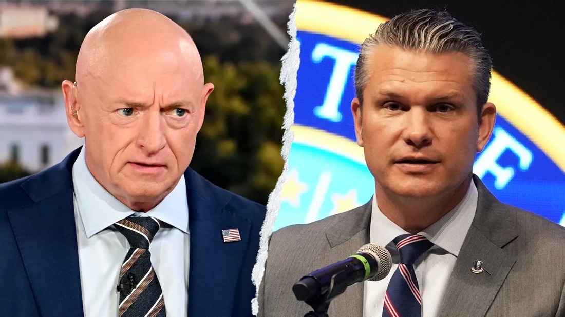Pete Hegseth and Senator Mark Kelly illegal orders video dispute