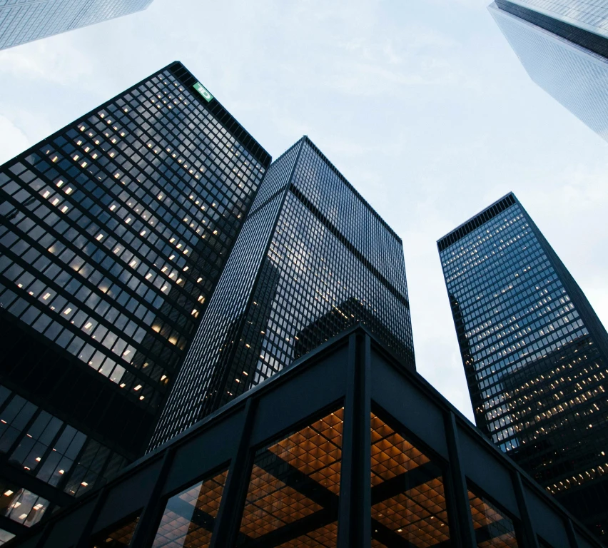 Modern high-rise building representing The Law Lion's innovative approach to legal technology and AI-powered solutions